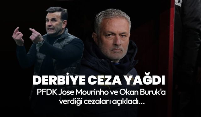 PFDK'dan Jose Mourinho ve Okan Buruk'a ceza