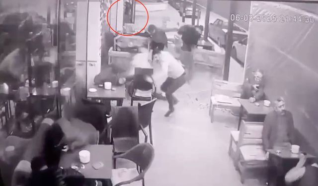 Kahvehanede silahlı saldırının kamera görüntüleri ortaya çıktı