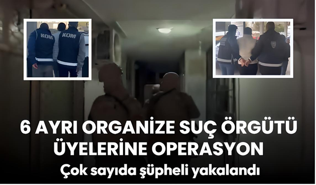 6 Organize Suç Örgütü Üyelerine operasyon: 158 şüpheli yakalandı