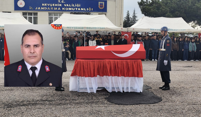 Nevşehir'de şehit olan jandarma astsubay Hüseyin Uzun memleketine uğurlandı