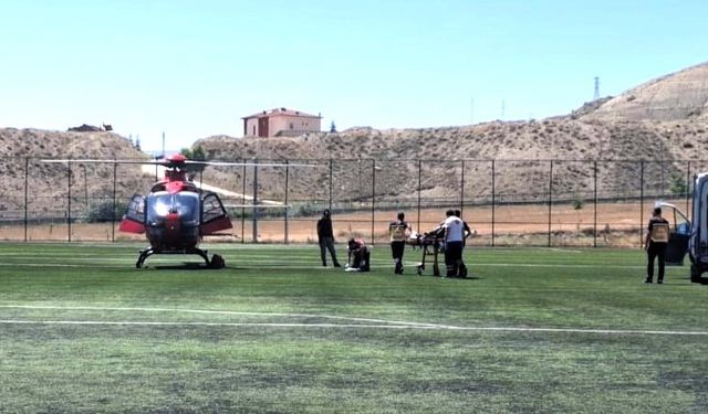Darende’de spiral kazası: Helikopterle hastaneye sevk
