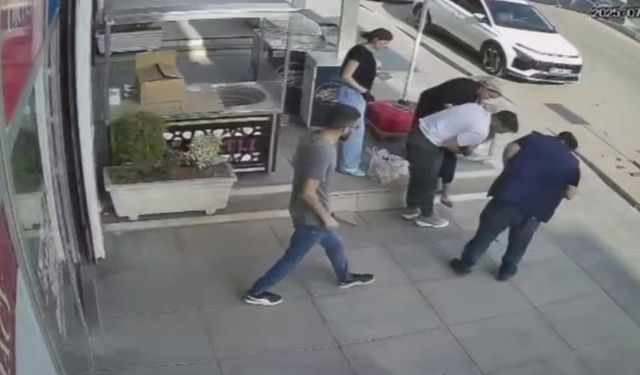 Eczacıdan boğazına şeker kaçan çocuğa hayat kurtaran Heimlich manevrası