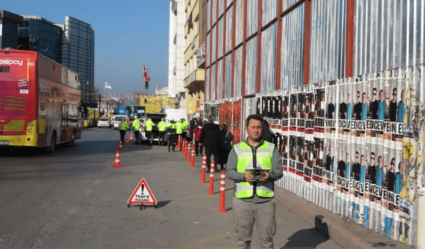 İstanbul'da drone destekli denetim! Yayaya yol vermeyene ceza yağdı
