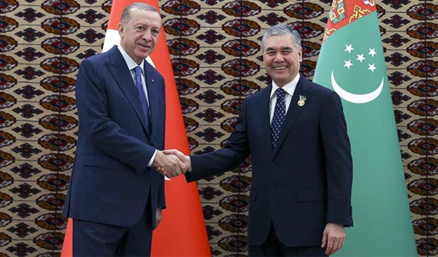 Cumhurbaşkanı Erdoğan, Gurbankulu Berdimuhamedov ile görüştü