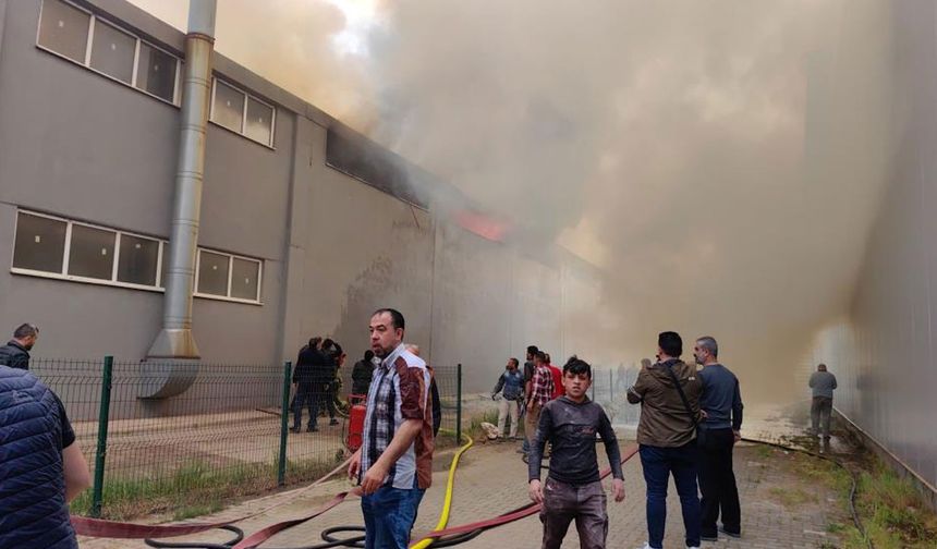 Bursa'da fabrika yangını