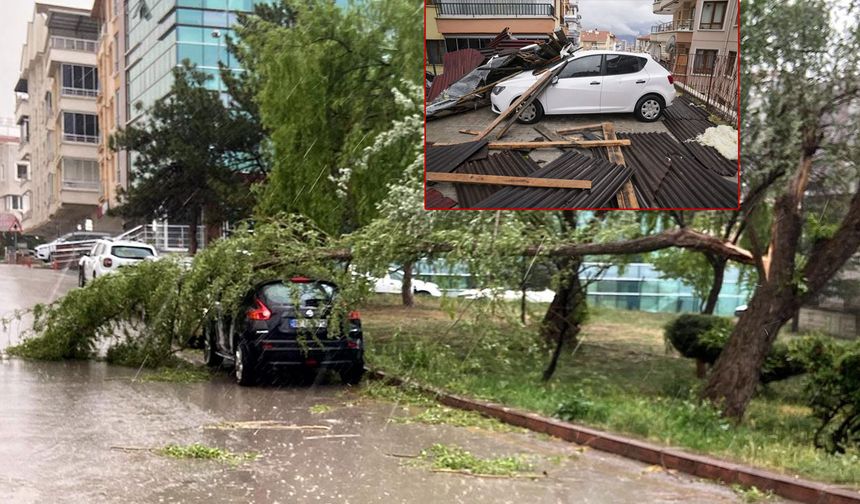 Çatılar uçtu, ağaçlar devrildi! Ankara ve Antalya’da sağanak ve fırtına etkili oldu!