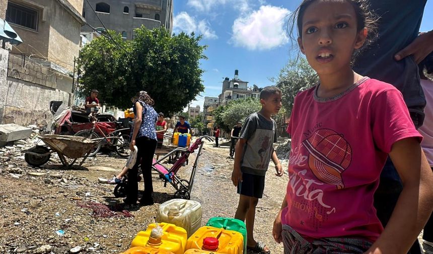 Gazze'de su sıkıntısı devam ediyor