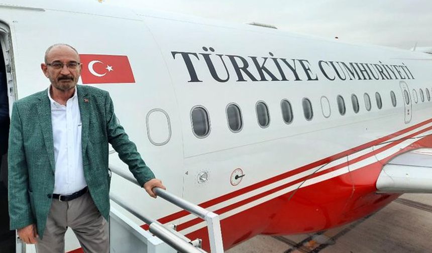 Emin Pazarcı'nın Cumhurbaşkanlığı uçağıyla paylaştığı fotoğraf olay oldu! Tepki gösterenlere "höst" dedi