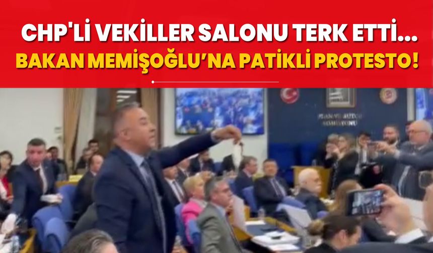 CHP'li vekiller salonu terk etti... Sağlık Bakanı Memişoğlu’na patikli protesto!