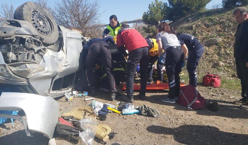 Bolu'da feci kaza: takla atan araç hurdaya döndü, 1 yaralı