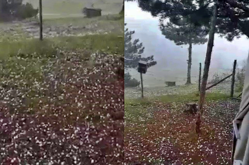 Karabük'te dolu yağışı etkili oldu