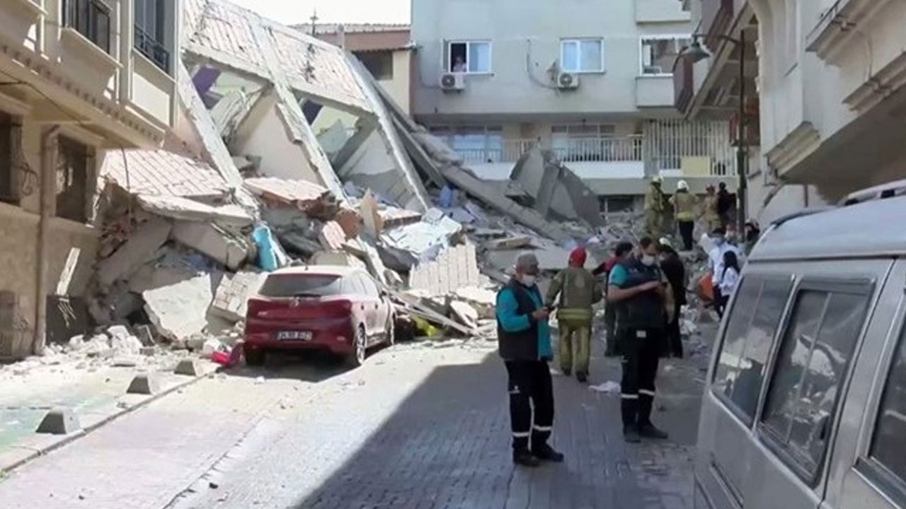 İstanbul’da daha önce boşaltılan bina çöktü