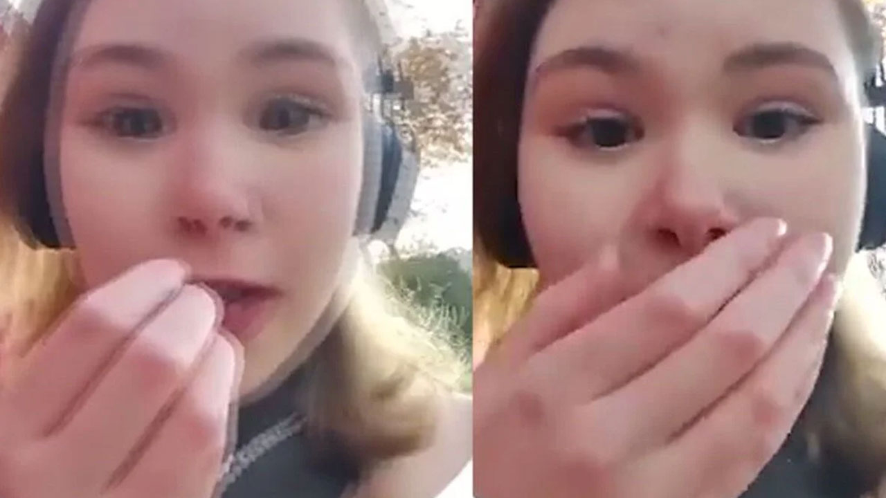 Rusya'nın vurduğu Kiev'den çarpıcı görüntüler! Genç kızın korku dolu anları
