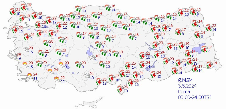 3 Mayis Cuma Hava Durumu 1 5M8H