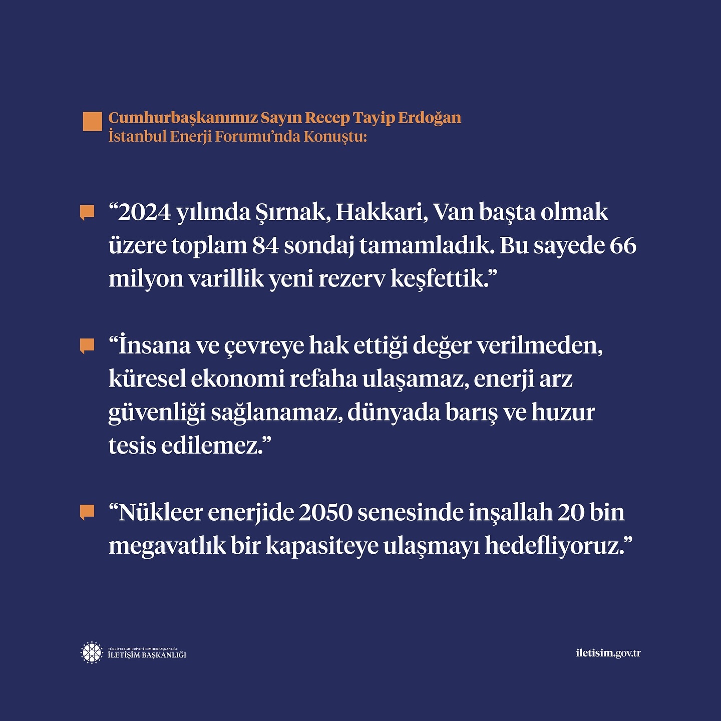 Cumhurbaşkanımız Sayın Recep Tayyip Erdoğan, İstanbul Enerji Forumu’nda Konuştu. (4)