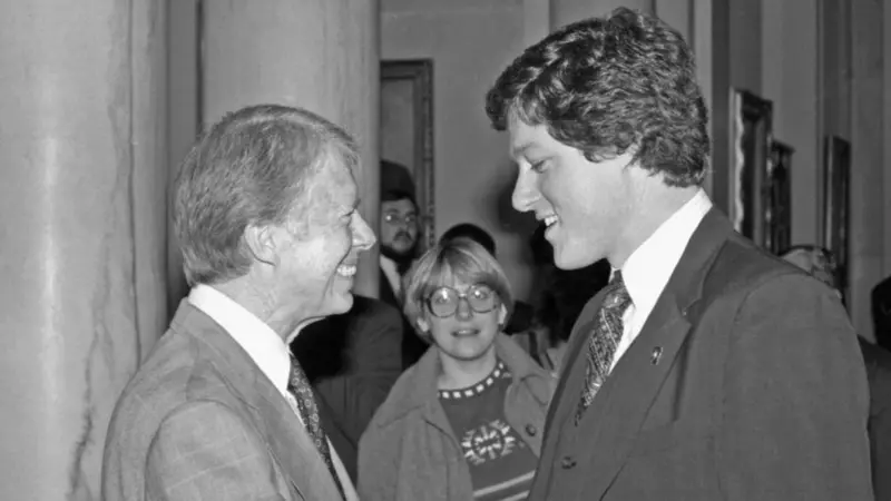 Bill Clinton ve Jimmy Carter (1978 yılı)