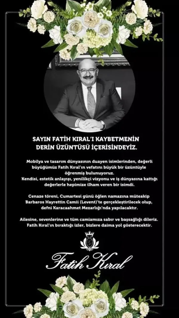 Fatih Kıral taziye metni