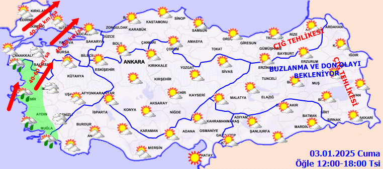 3 Ocak Cuma Hava Durumu Nasıl Olacak