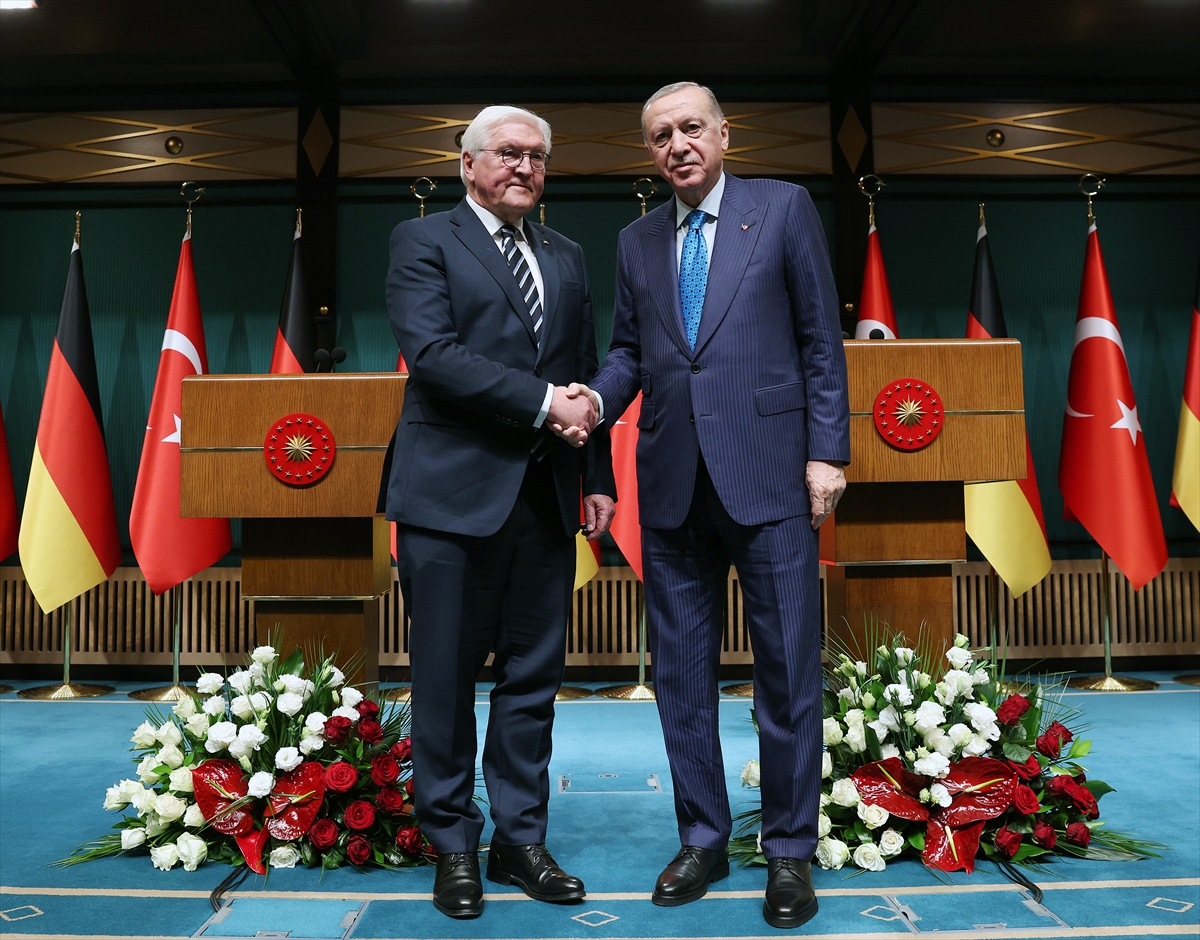 Cumhurbaşkanı Erdoğan ile Almanya Cumhurbaşkanı Steinmeier, ortak basın toplantısı düzenledi