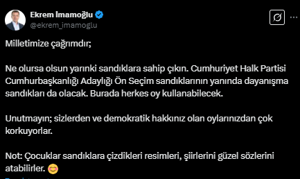 Iamaoğlu X Paylaşımı