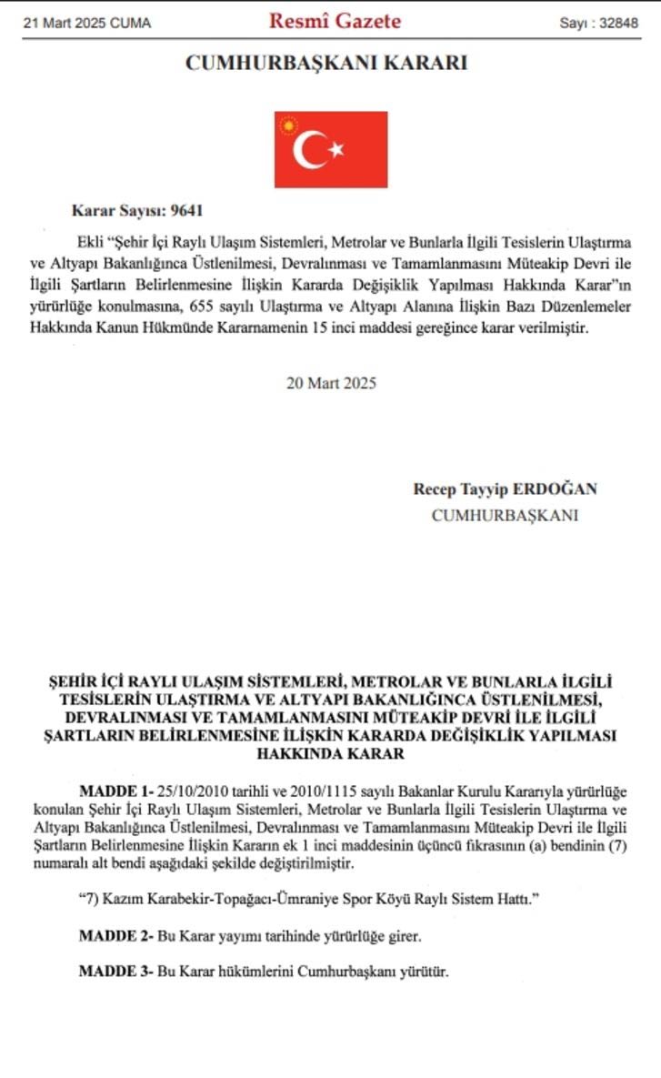 Istanbul Metro Hattı İ B B'den Alındı