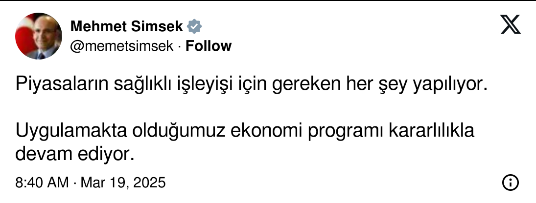 Mehmet Şimşek X